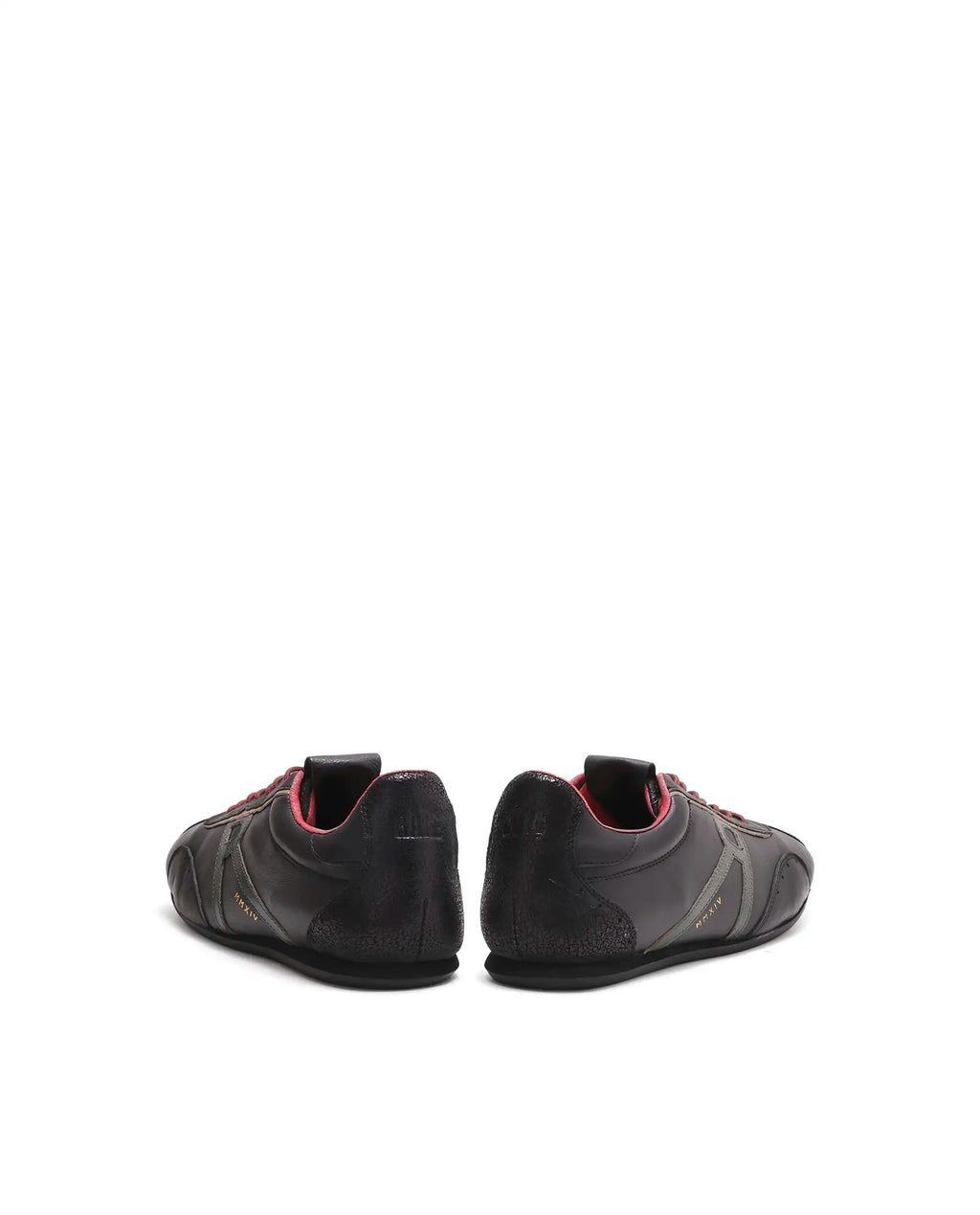 Rarez Men's Dust Primary Black Leather Regular Sneaker