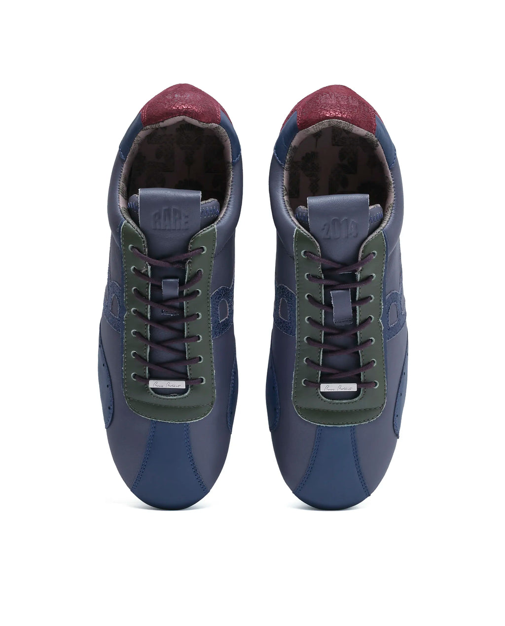 Rarez Men's Dust Dusky Purple Leather Regular Sneaker