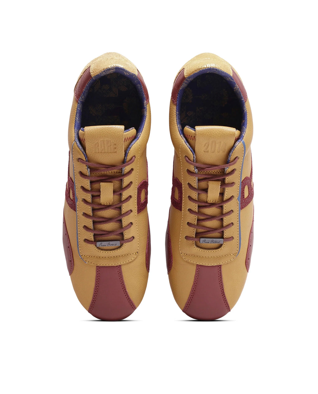 Rarez Men's Dust Primary Mustard Red Leather Regular Sneaker