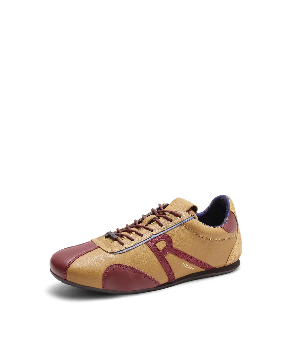 Rarez Men's Dust Primary Mustard Red Leather Regular Sneaker
