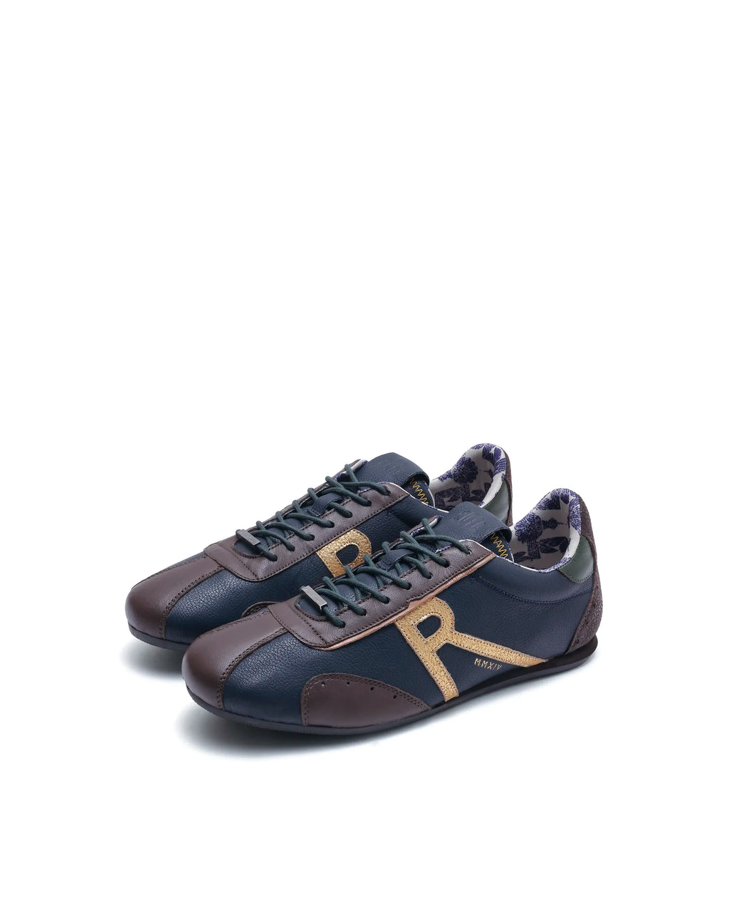 Rarez Men's Dust Dark Navy Leather Regular Sneaker