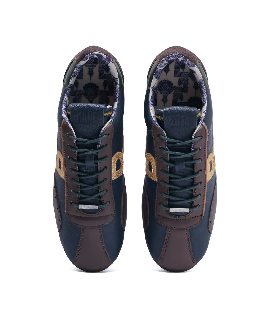 Rarez Men's Dust Dark Navy Leather Regular Sneaker