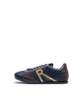 Rarez Men's Dust Dark Navy Leather Regular Sneaker