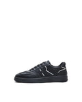 Rare Rabbit Men's Volt Black Micro Fiber Sneaker