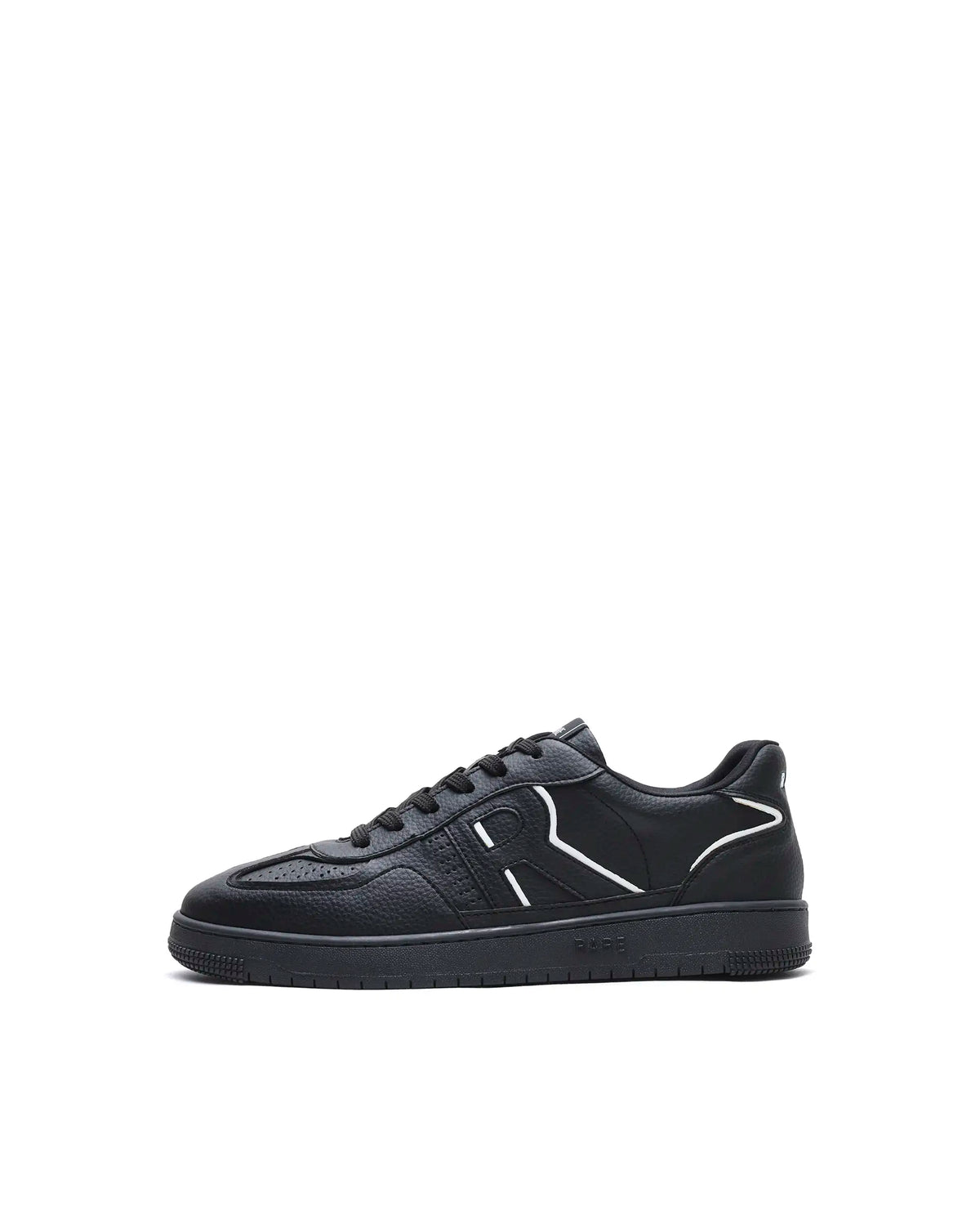 Rare Rabbit Men's Volt Black Micro Fiber Sneaker