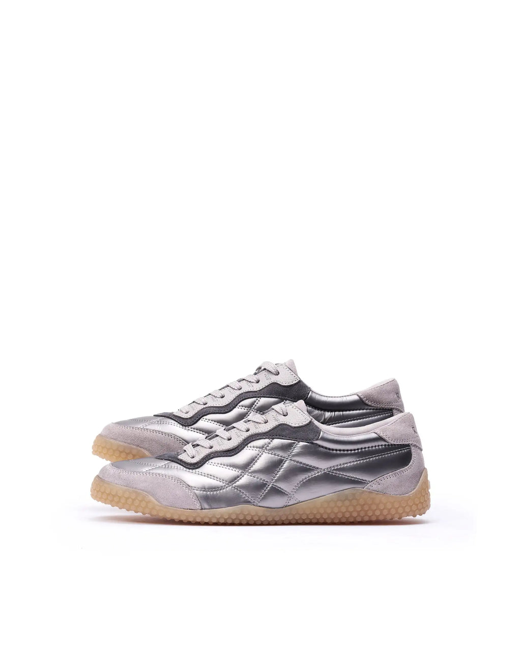 Rare Rabbit Men's Temo Silver Parachute Lace-Up Closure Sneaker