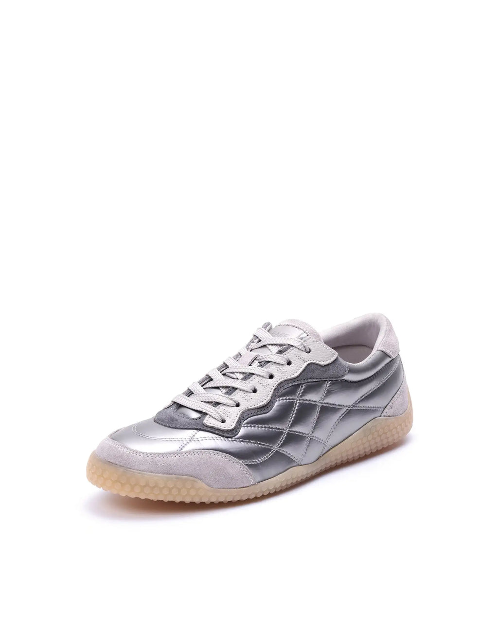 Rare Rabbit Men's Temo Silver Parachute Lace-Up Closure Sneaker