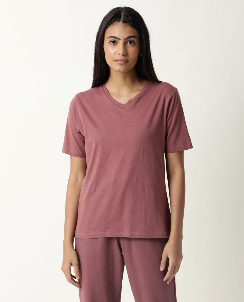 ARTICALE WOMEN'S V-NECK TEE CLAY PINK