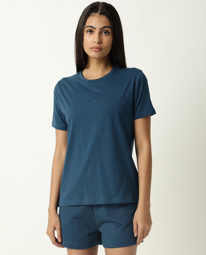 ARTICALE WOMEN'S T-SHIRT-ROUND OYSTER TEAL