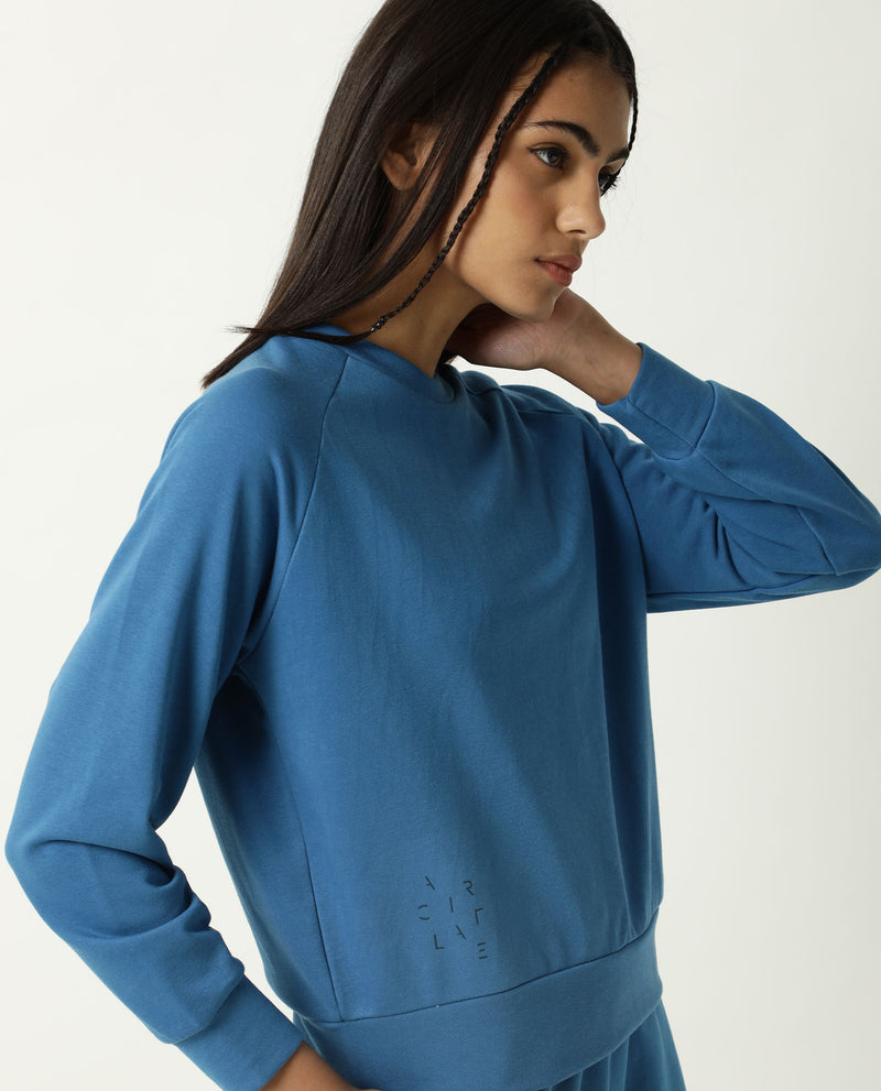 SWEATSHIRT ENAMEL BLUE WOMEN