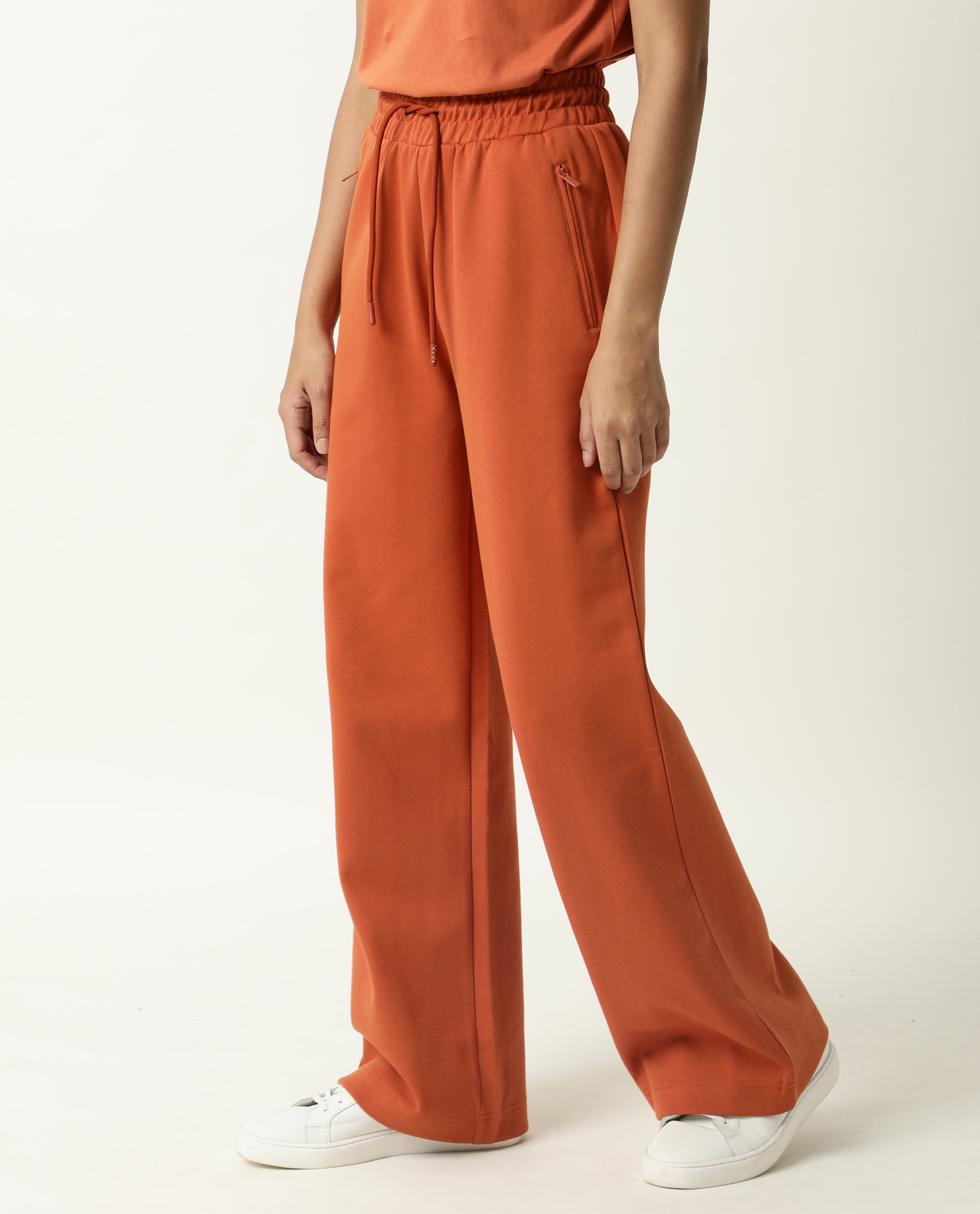 Buy Track Pant Flared Tangy Orange Women Online