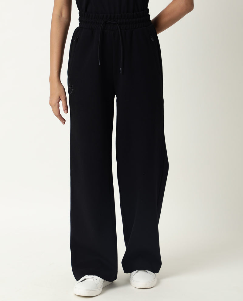 TRACK PANT FLARED DOUBLE BLACK WOMEN