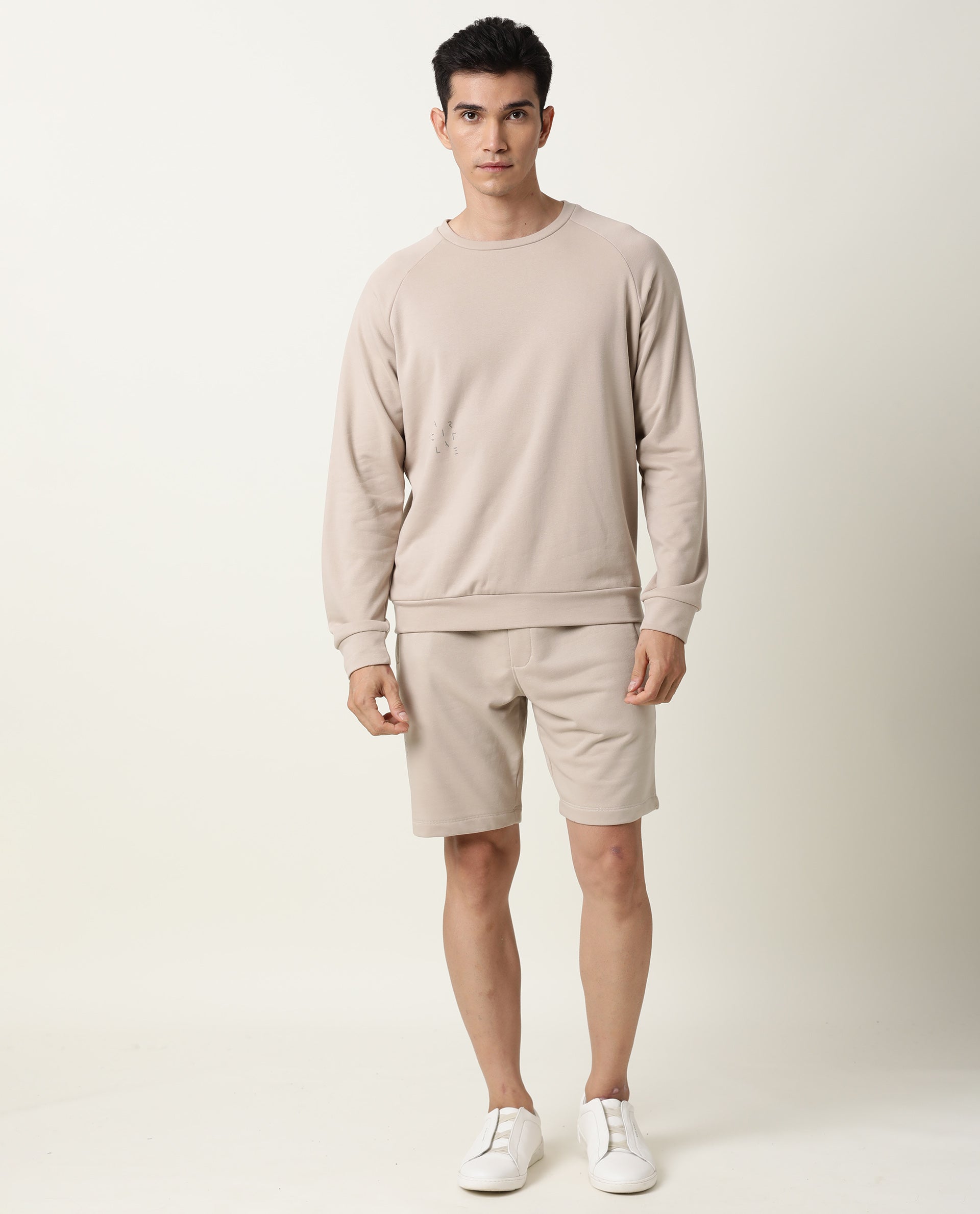 Mens sweatshirt discount and shorts set